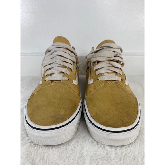 Vans Old Skool Yellow Suede Canvas Men’s Sneakers Size 9.5 - Picture 2 of 8